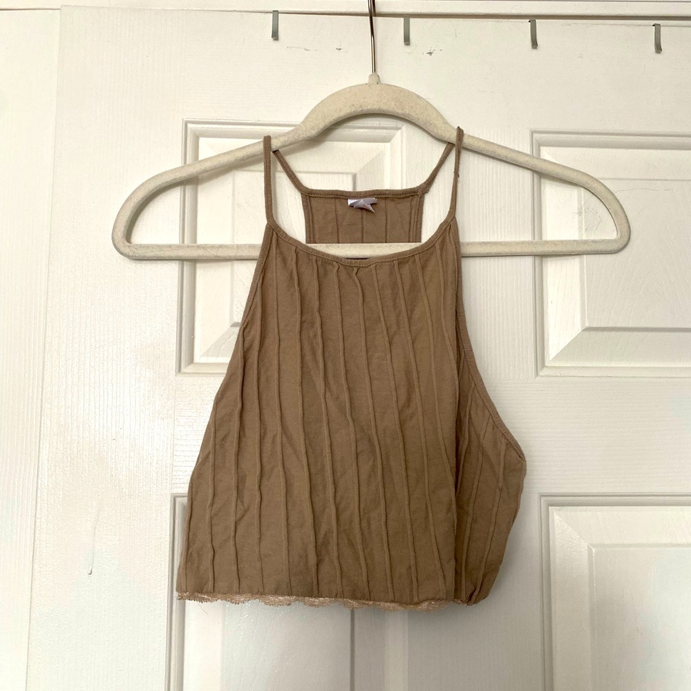 XL Brown Crop Top/Tank Top